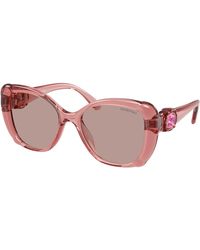 Swarovski - Sk6051U 30017N Sunglasses Injected Butterfly Normal - Lyst