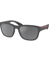 Prada Linea Rossa - Ps 01Us Active Ufk5L0 Sunglasses Nylon Pillow Mirrored - Lyst