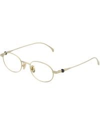 Moncler - Me1018Td 1024 Optical Frames Titanium Transparent Round Normal - Lyst