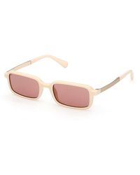 MAX&Co. - Mo0159 21S Sunglasses Injected Bordeaux Squared Normal - Lyst