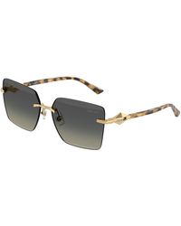 Jimmy Choo - Jc4018 302311 Sunglasses Metal Squared Normal Shaded - Lyst