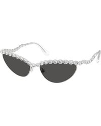 Swarovski - Sk7030 400187 Sunglasses Metal Cat Eye Normal - Lyst