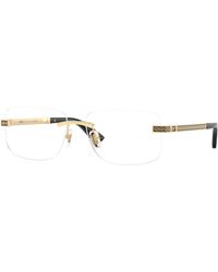 Versace - Ve1322 1002 Optical Frames Metal Transparent Squared Normal - Lyst