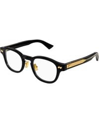 Bottega Veneta - Bv1518Oa 001 Montature Da Vista Acetato Trasparente Rotonda - Lyst