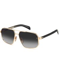David Beckham - Db 7102/S Rhl/9O Sunglasses Metal Squared Normal Shaded - Lyst