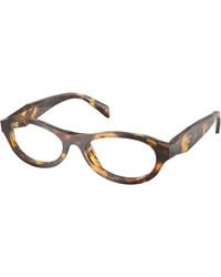 Prada - Pr D18V 14L1O1 Optical Frames Acetate Transparent Round Normal - Lyst