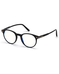 Tom Ford - Ft5695-B 056 Optical Frames Acetate Round Normal Anti Light - Lyst