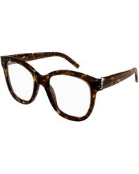 Saint Laurent - Sl M97 004 Optical Frames Acetate Transparent Squared - Lyst
