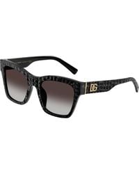 Dolce & Gabbana - Dg4512 32888G Sunglasses Acetate Squared Normal Shaded - Lyst
