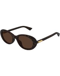 Bottega Veneta - Bv1415Sk 002 Sunglasses Acetate Round - Lyst