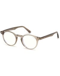 Tom Ford - Ft5557-B 045 Optical Frames Acetate Round Anti- Light - Lyst