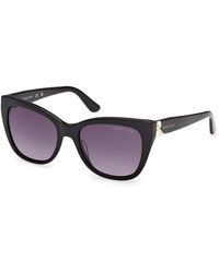 Guess - Gm00040 01B Sunglasses Acetate Smoke Squared Normal - Lyst
