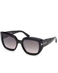 Tom Ford - Ft1192 Saltzman 01B Sunglasses Acetate Smoke Butterfly Normal - Lyst