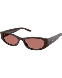 Prada - Pr D22S 27I80W Sunglasses Acetate Bordeaux Squared Normal - Lyst