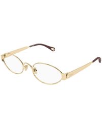Chloé - Ch0355O 002 Optical Frames Metal Transparent Round - Lyst