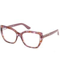 Guess - Gm50055 83 Optical Frames Acetate Squared Normal - Lyst