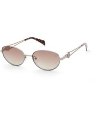 Blumarine - Sbm245 E59G Sunglasses Metal Geometric Normal Nuanced - Lyst