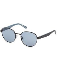 Timberland - Tb00079 01D Sunglasses Round Polarized - Lyst