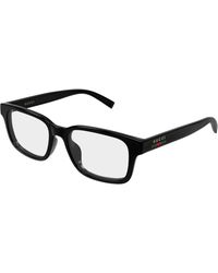 Gucci - Gg2107Ol 001 Optical Frames Injected Transparent Squared - Lyst