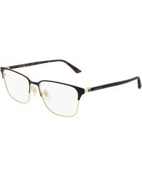 Gucci - Gg0756Oa 002 Optical Frames Metal Squared - Lyst