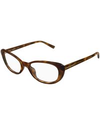 Saint Laurent - Sl 822 Opt 003 Optical Frames Acetate Transparent Cat Eye - Lyst