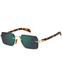 David Beckham - Db 7109/S 06J/Mt Sunglasses Metal Geometric Mirror - Lyst