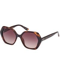Guess - Gu8292 52F Sunglasses Injected Geometric Normal Shaded - Lyst