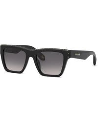 Roberto Cavalli - Src155V 700Y Sunglasses Acetate Smoke Squared Normal Nuanced - Lyst