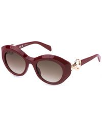 Blumarine - Sbm869 0U17 Sunglasses Acetate Butterfly Normal Shaded - Lyst