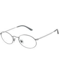 Giorgio Armani - Ar 131Vm 3045 Optical Frames Metal Transparent Round Normal - Lyst