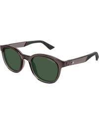 Montblanc - Mb0398S 003 Sunglasses Injected Round - Lyst