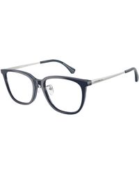 Emporio Armani - Ea3284D 6256 Optical Frames Acetate Transparent Geometric Normal - Lyst