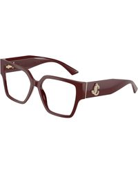 Jimmy Choo - Jc3032B 5057 Optical Frames Acetate Transparent Squared Normal - Lyst