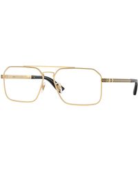 Versace - Ve1326 1523 Optical Frames Steel Transparent Squared Normal - Lyst