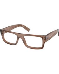 Prada - Pr D06V 28I1O1 Optical Frames Acetate Transparent Squared Normal - Lyst