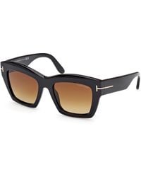 Tom Ford - Ft1191 Luna 01F Sunglasses Acetate Butterfly Normal Shaded - Lyst