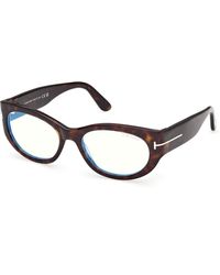 Tom Ford - Ft6133-B 052 Optical Frames Acetate Round Normal - Lyst
