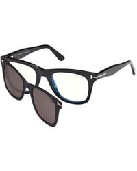 Tom Ford - Ft5970-B 001 Optical Frames Acetate Squared Normal - Lyst