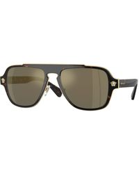 Versace - Ve2199 12524T Sunglasses Metal Geometric Mirrored - Lyst