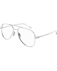 Saint Laurent - Classic 11 Ysl 002 Optical Frames Metal Transparent Pilot Anti-Glare - Lyst