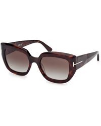 Tom Ford - Ft1192 Saltzman 52B Sunglasses Acetate Grigio Butterfly Normal Sfumato - Lyst