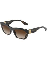 Dolce & Gabbana - Dg6171 330613 Sunglasses Plastic Cat Eye Normal Nuanced - Lyst