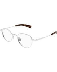 Saint Laurent - Sl 730 002 Optical Frames Metal Transparent Round - Lyst