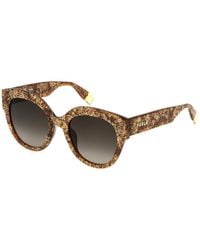 Furla - Sfu813 0V83 Sunglasses Acetate Smoke Squared Normal Shaded - Lyst