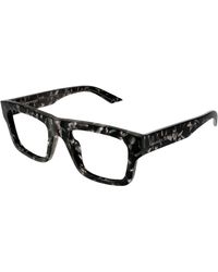 McQueen - Am0452O 002 Optical Frames Acetate Transparent Squared - Lyst