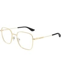 McQueen - Am0565O 002 Optical Frames Metal Transparent Squared - Lyst