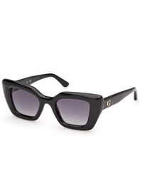 Guess - Gu00353 01B Sunglasses Injected Smoke Squared Normal - Lyst