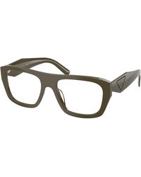 Prada - Pr D07Vu 16K1O1 Optical Frames Acetate Transparent Squared Normal - Lyst