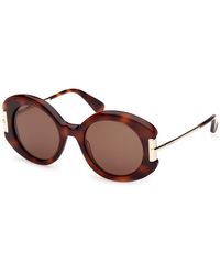 Max Mara - Mm0188 52E Sunglasses Acetate Round Normal - Lyst