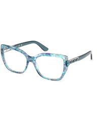 Guess - Gm50055 89 Optical Frames Acetate Squared Normal - Lyst